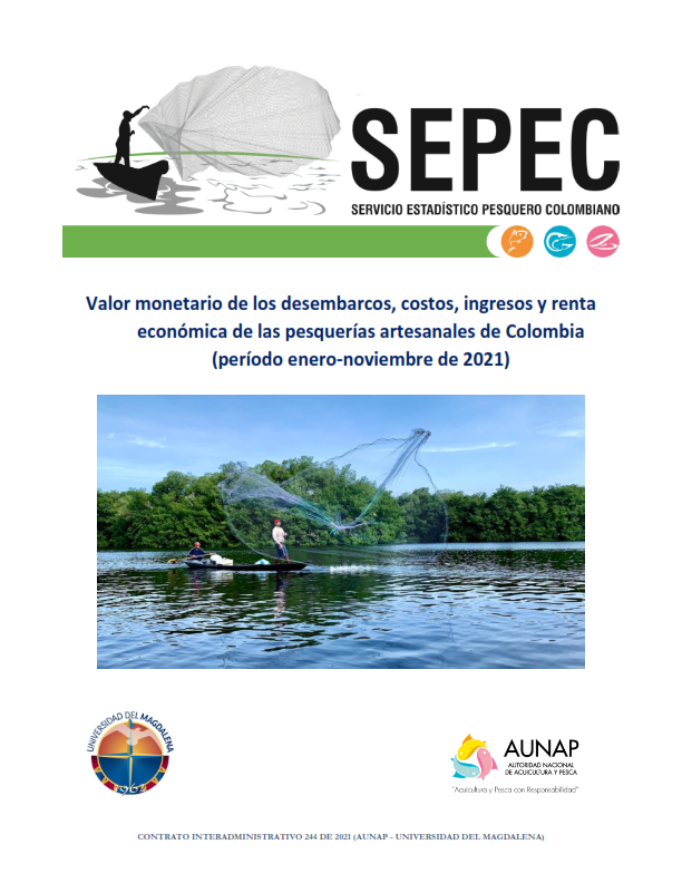 Valor monetario de los desembarcos, costos, ingresos y renta económica