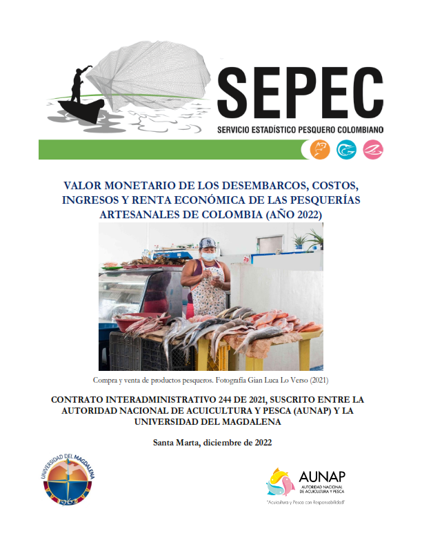 Valor monetario de los desembarcos, costos, ingresos y renta económica